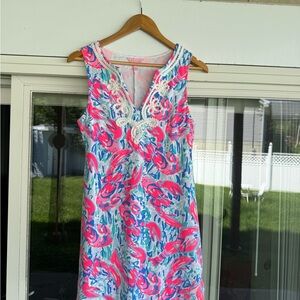 Lilly Pulitzer Pink and Blue Floral Dress